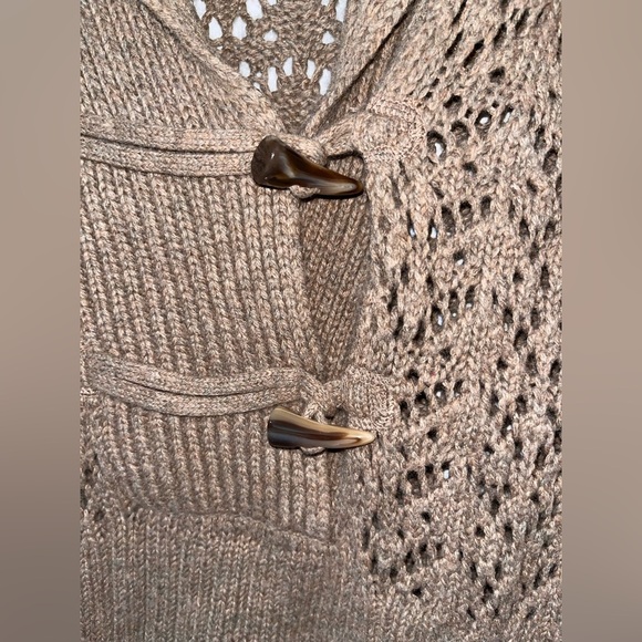 Y2K Old Navy Tan Knit Women's Cardigan - Picture 3 of 5
